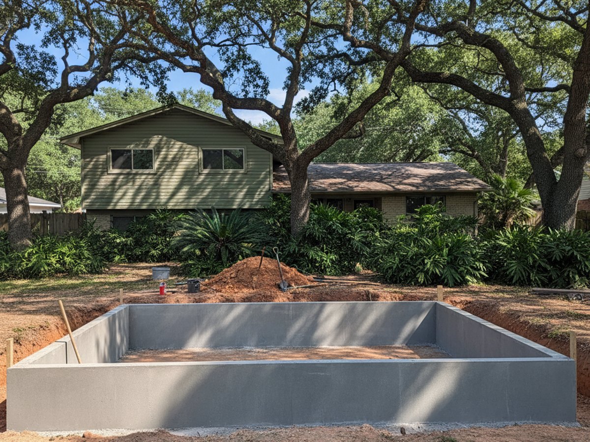 Summit Concrete Inc crew at work on a home in Bossier City, LA